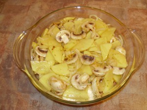 картофель запеченный с грибами 5
