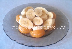 бананы с творожным кремом 